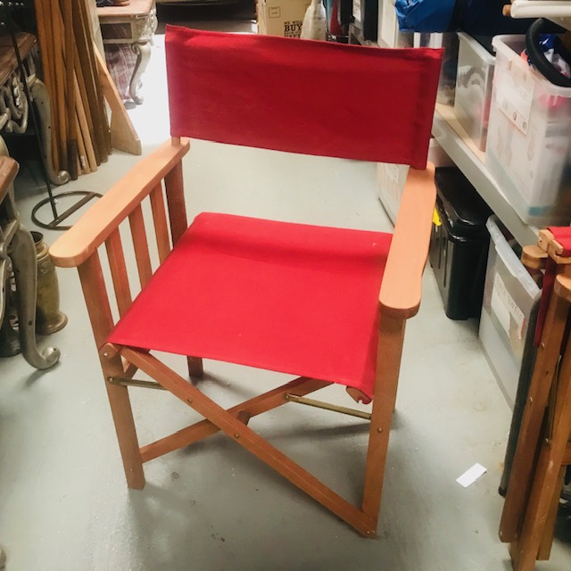 CHAIR, Steamer Chair - Red 